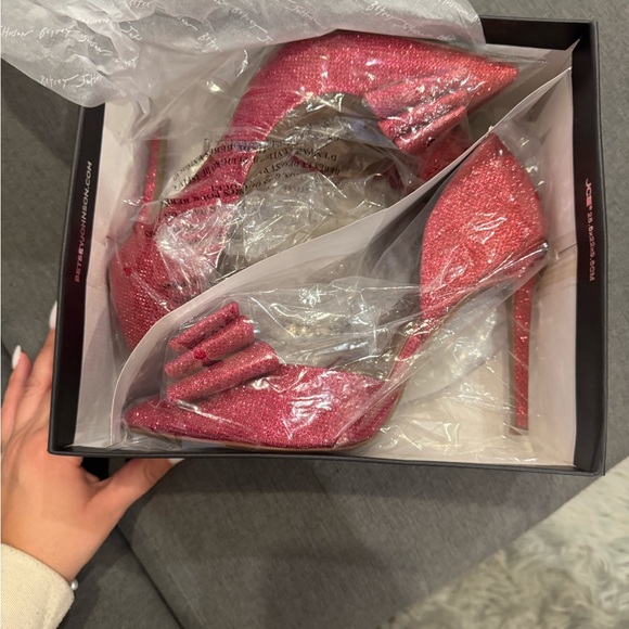 Betsey Johnson Pink Glitter Women's Shoes - Picture 9 of 12